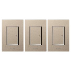 nano Monogold 簡約現代設計 獨特色彩 室內裝潢開關 1開 白色, 3個