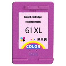 모드팜 대용량 HP DeskJet 1510 1050 1000 2050 2540 프린터용 호환 재생 잉크 HP 61XL, 컬러, 1개