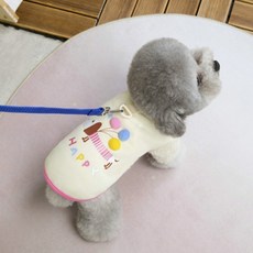 티티펫 강아지 해피 폼폼 보들보들 스웨터, 베이지, 1개