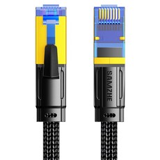 山澤 CAT8 FFTP 編織超高速Giga網路線 網路線, 1個, 黑色, 15m