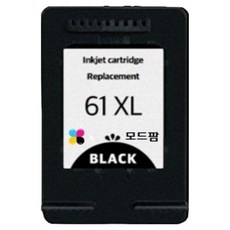 모드팜 대용량 HP DeskJet 1510 1050 1000 2050 2540 프린터용 호환 재생 잉크 HP 61XL, 검정, 1개