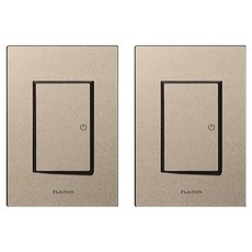 nano Monogold 簡約現代設計 獨特色彩 室內裝潢開關 3路1開 黑色, 2個