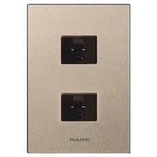 nano Monogold 簡約現代設計 獨特色彩 室內嵌入式模組 8p + 8p 黑色, 1個