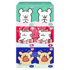 잘풀리는집 톡티슈 몰티즈 & 리트리버 미니 미용티슈 2겹 100p x 2개 x 3종 세트, 100매, 6개