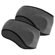 Cozy&Chill 機能性跑步耳罩髮帶, 2個, 灰色, 灰色