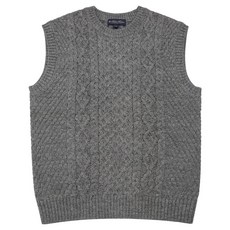 BrooksBrothers 男士英倫風羊毛麻花圓領背心