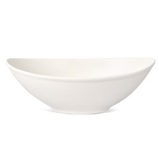 Blanc de Blanc Jour 橢圓碗 20cm, 白色, 1個