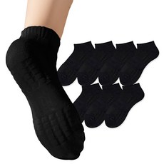 롱런해빗 삼중 쿠션 단목 스포츠 양말, 블랙, 7개