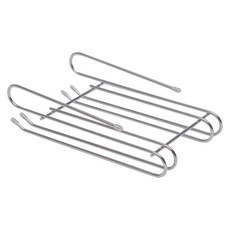 不鏽鋼吊掛層板高腳杯架, 1個, 金屬銀