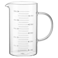 Edish 玻璃刻度量杯 無蓋款, 1個, 透明色, 500ml
