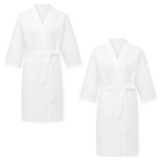 旅行用一次性男女通用沐浴按摩袍, 白色, 2個