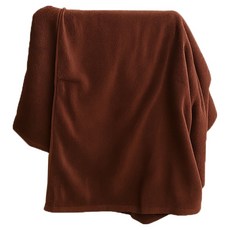 星紅織品 大尺寸純棉床巾/毛巾被 美容SPA專用, 1個, 1個裝, 咖啡色