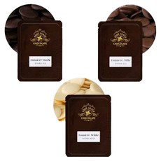 PAVE GLACE Lumiere 複合塗層巧克力 黑巧克力 100g x 2入 + 牛奶巧克力 100g x 2入 + 白巧克力 100g x 2入 套組, 1套