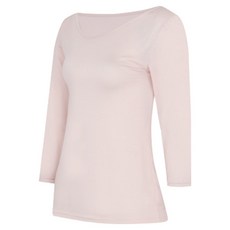 크리비아 여성용 심플 베이직 간절기 라이오셀 7부 내의 상의