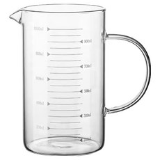 Edish 玻璃刻度量杯 無蓋款, 1個, 透明色, 1L