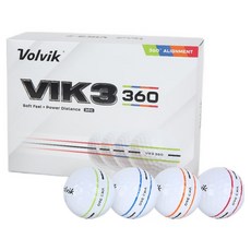 Volvik VIK3 360 高爾夫球 3層 VI_100060, 綠色, 藍色, 橘色, 紅色, 1套, 不適用