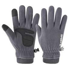 생활의지혜 폴라폴리스 스마트 터치 라이딩 자전거 방한 장갑 양손착용 세트, 그레이, 1세트