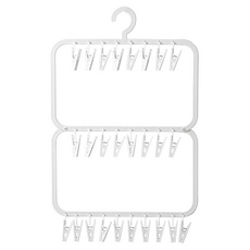 Cocoroi 襪子內衣曬衣夾掛架 3層曬衣架, 白色