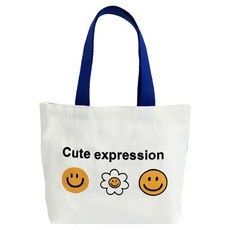 뷰레이터닷컴 스마일플라워 캔버스 미니 에코백