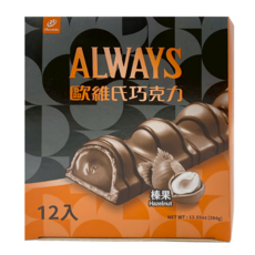 77 ALWAYS 歐維氏 榛果威化棒, 384g, 1個