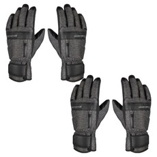 GROOVSTAR Jeko GRS Lucis 防寒運動手套 雙手穿戴套組, 黑色, 2套