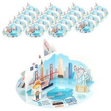 민화샵 랜드마크 팝업북 만들기 아메리카 S250056C, 혼합색상, 20개