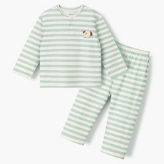 unifriend 兒童ST小狗蜜桃絨九分刷毛睡衣上下套裝