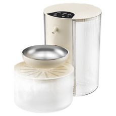 毛皇上 傾倒式寵物飲水機 不鏽鋼碗, 1個, 黃色