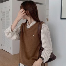 VANILLA MINT Frommiss 女款蝴蝶結錢幣圓領針織背心