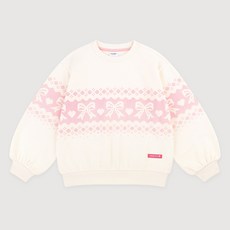 andiapple 兒童北歐風蝴蝶結超刷毛大學T恤