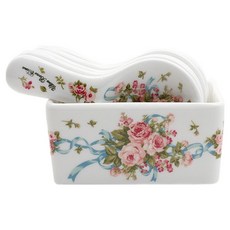 SMF 英格蘭圓形筷匙架5入 + 美乃滋瓶組合, 白色, 1套