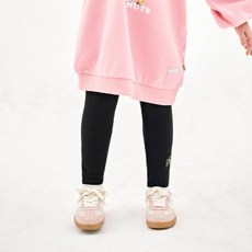 JELISPOON 兒童閃亮蝴蝶結刷毛內搭褲