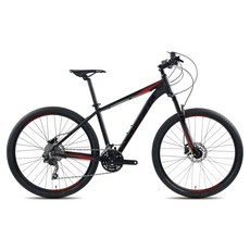 코난트 마젠타870 시마노데오레 유압식 알로이 MTB 자전거 17 방문설치, 맷블랙 + 레드, 180cm, 1개