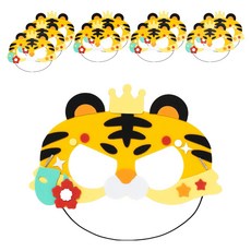 민화샵 EVA 멸종위기 동물가면 S250054D, 벵갈호랑이, 10개