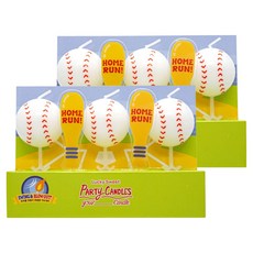 your Candle Play 派對蠟燭 明日全壘打王 棒球蠟燭, 混合顏色, 2個