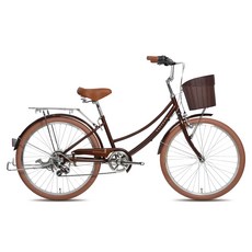 코난트 여성용 샤프란 2407 24 자전거 방문설치, 브라운, 1개, 170cm