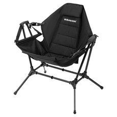 BLACK DOG 黑狗 便攜式露營方形搖椅 BD119, 黑色, 1個