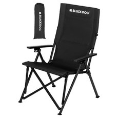BLACKDOG 아웃도어 낮잠 각도조절 캠핑의자 BD111, 블랙, 1개