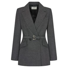 LINE ADDITION 女款 Billy 修身版型附腰帶雙排扣夾克