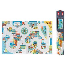 Janod 情境遊戲墊 城市街道, 城市街道 多色
