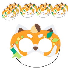 민화샵 EVA 멸종위기 동물가면 S250054B, 레서판다, 10개