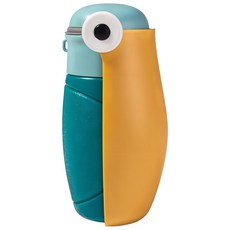 摩達客寵物 可愛大嘴鳥造型寵物外出飲水壺 480ml, 1個, 犀鳥黃綠款