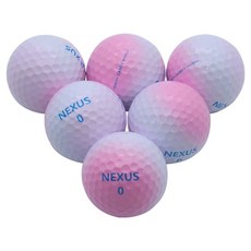 Nexus Golf Unique Epic Nexus 粉彩雙色 2層高爾夫球, 6個, 1入, 粉紅色