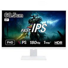 인터픽셀 FHD FAST IPS 180Hz 게이밍 무결점 모니터 ALL WHITE, 68.5cm, IP2746(무결점)