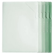 인디 오피스 그라데이션 끼움식 L홀더, 그린, 5개