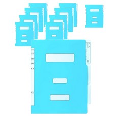 Indi Office PP 政府文件夾, 天藍色, 10個