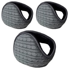 HIGH MOUNT JECO 大尺寸針織保暖耳罩, 灰色, 3個