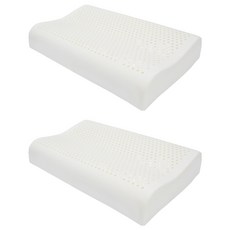 Ishur 伊舒爾 100%天然乳膠枕 工學護頸型, 2個, 白色