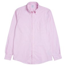 BrooksBrothers 男士標準版型法蘭絨素色棉質襯衫