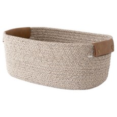 簡約大容量居家桌面雜物收納籃 BRP1649, 棕色, 1個